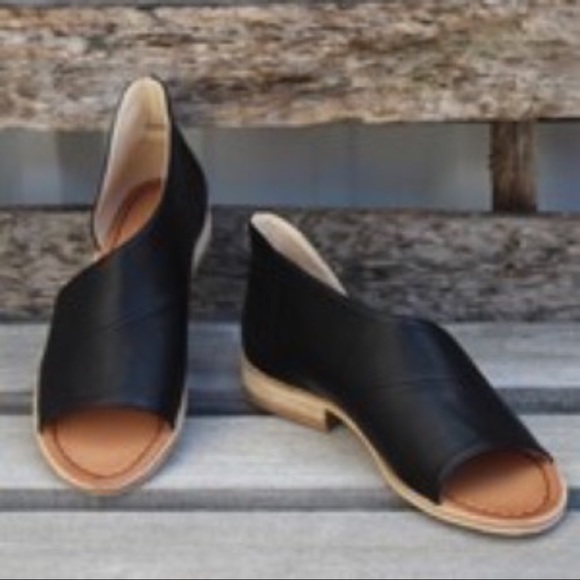 🌺🆕x2🎉HP🎉5⭐️Peep Toe Cut Sandals - Picture 3 of 6